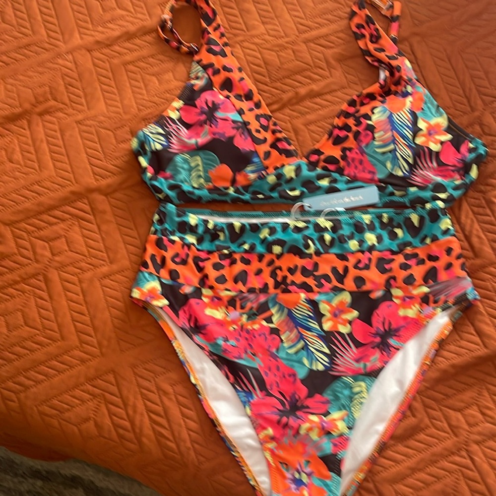 High waisted swim suit brand new